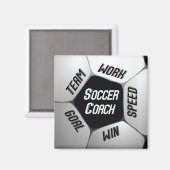 サッカー感謝していコーチ大球 マグネット (正面/裏面)