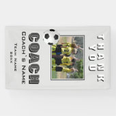 サッカー感謝コーチのチームフォト 横断幕 (横)