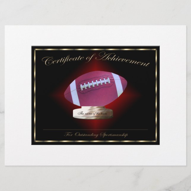 サッカー成績証明書 (正面)