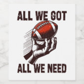 サッカー我々が得必要とするもの ワインラベル (シングルラベル)