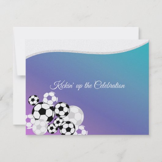 サッカー招待バー（ユダヤ教の）バル・ミツバー招待状 招待状 (正面)