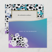 サッカー招待 バー ミッツヴァ 招待状 (正面/裏面)