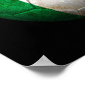 サッカー擦り切れたイタリアンのサッカーボール ポスター (角)