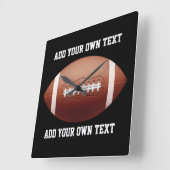 サッカー文字の追加装飾用クッション スクエア壁時計 (傾斜)