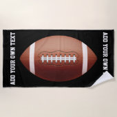 サッカー文字の追加装飾用クッション ビーチタオル (正面)