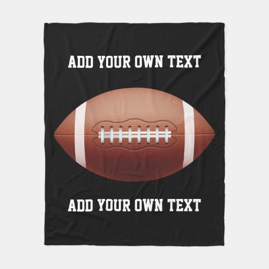 サッカー文字の追加装飾用クッション フリースブランケット (正面)