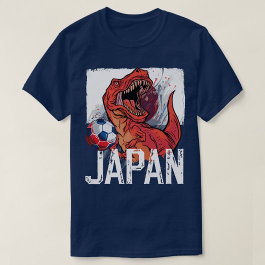サッカー日本のTリダノジャパン国旗 Tシャツ (デザイン正面)