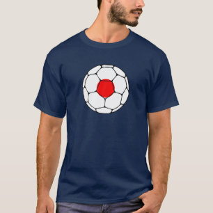 サッカー日本代表サポーター日本国旗の男 Tシャツ