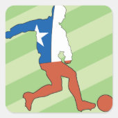 サッカー日本代表スタンプ スクエアシール (正面)