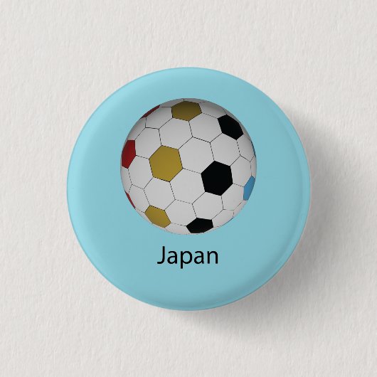 サッカー日本代表ボタン 缶バッジ (正面)
