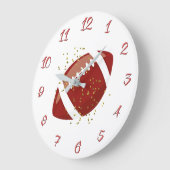 サッカー時計フェイクグリッター ラージ壁時計 (傾斜)