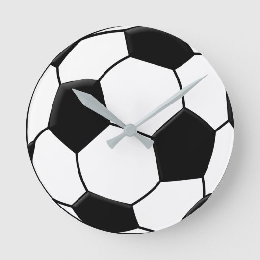 サッカー時計 ラウンド壁時計 (正面)