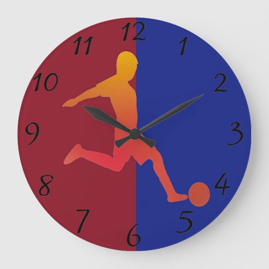 サッカー時計 ラージ壁時計 (正面)