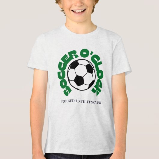 サッカー時計 - 終わるまで集中 | サッカー トライブレンドTシャツ (正面)