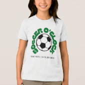 サッカー時計 - 終わるまで集中 | サッカー トライブレンドTシャツ (正面)