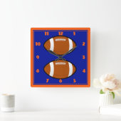 サッカー時間 スクエア壁時計 (ホーム)