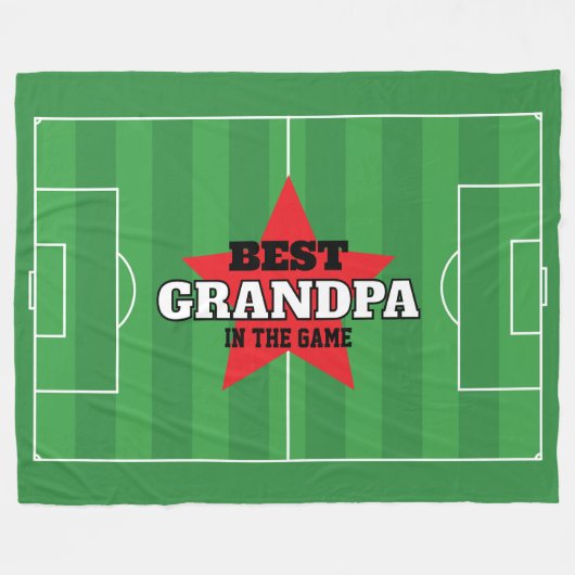 サッカー最高ののギフトでパーソナライズされたす フリースブランケット (正面(横))