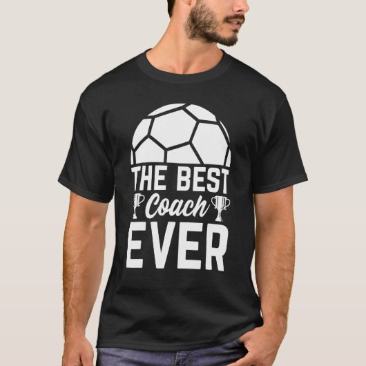 サッカー最高のコーチエバー・サッカーのトレーナー・サッカー Tシャツ (正面)