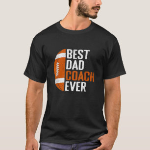 サッカー最高のパパコーチエバおもしろいレトロフットボール Tシャツ