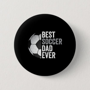 サッカー最高のパパEver Father &# s Day Soccer 缶バッジ