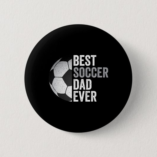 サッカー最高のパパEver Father &#; s Day Soccer 缶バッジ (正面)