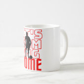 サッカー来ホームスポーツのモチベーション コーヒーマグカップ (正面右)