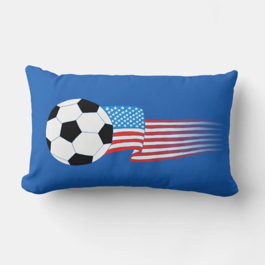 サッカー枕：アメリカ海軍 ランバークッション (正面)