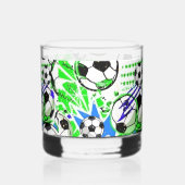 サッカー柄スタイル ウイスキーグラス (裏面)