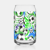 サッカー柄スタイル ガラス缶 (右)