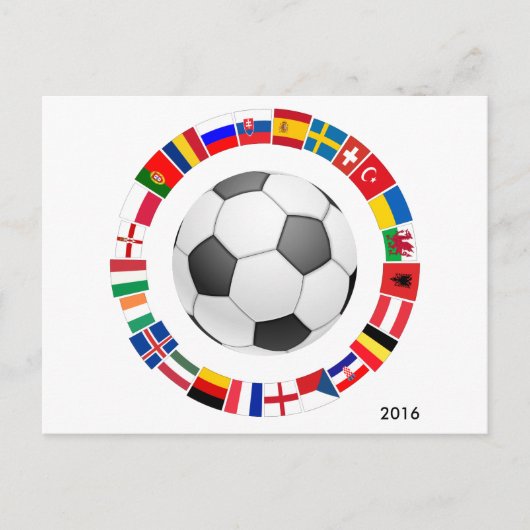 サッカー欧州選手権2016 ポストカード (正面)