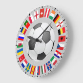 サッカー欧州選手権2016 ラージ壁時計 (傾斜)