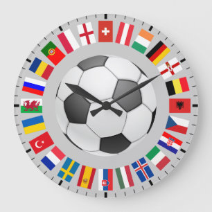 サッカー欧州選手権2016 ラージ壁時計