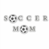 サッカー母さん応援グッズ サッカー好きな親 プレゼント シール (正面)