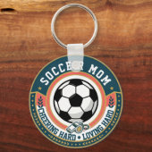 サッカー母の応援と愛情 キーホルダー (正面)