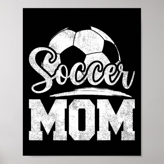 サッカー母サッカー選手の試合日母の日 ポスター (正面)