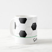 サッカー母スポーツチーム精球ゴール選手 コーヒーマグカップ (正面左)