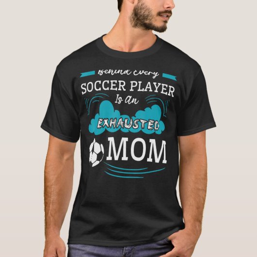 サッカー母チーム選手スポーツ母の日 Tシャツ (正面)