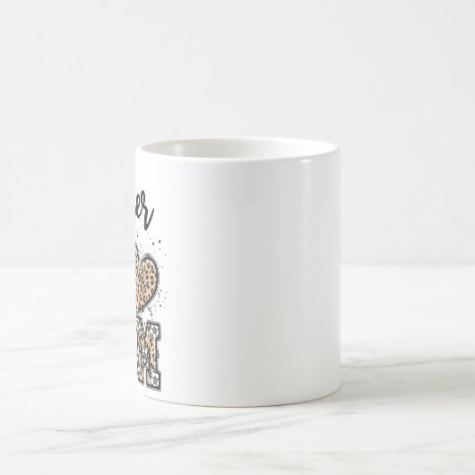 サッカー母ヒョウ印刷サッカーママ母の日 コーヒーマグカップ (中央)