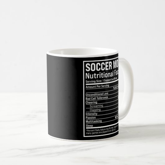 サッカー母ボール母の栄養ファクト母の日 コーヒーマグカップ (正面右)