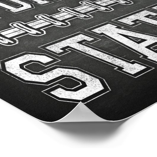 サッカー水和ステーションサインチョークプリント ポスター (角)