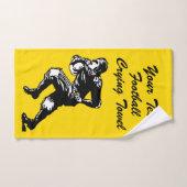 サッカー泣き叫びタオルあなたのテキストと色 ハンドタオル (ハンドタオル)