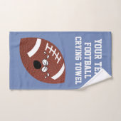 サッカー泣き叫びタオルあなたのテキストと色 ハンドタオル (ハンドタオル)