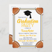 サッカー海軍金ゴールド卒業党 インビテーションポストカード (正面/裏面)