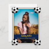 サッカー海軍金ゴールド卒業 案内ポストカード (正面/裏面)