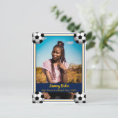 サッカー海軍金ゴールド卒業 案内ポストカード (スタンド正面)