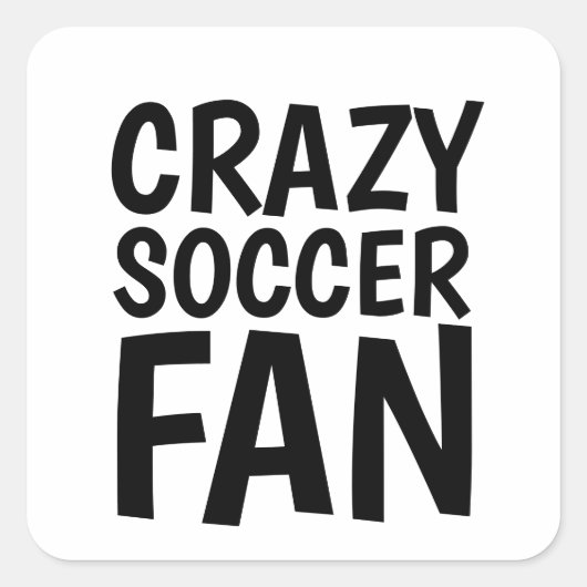 サッカー熱狂するファン スクエアシール (正面)