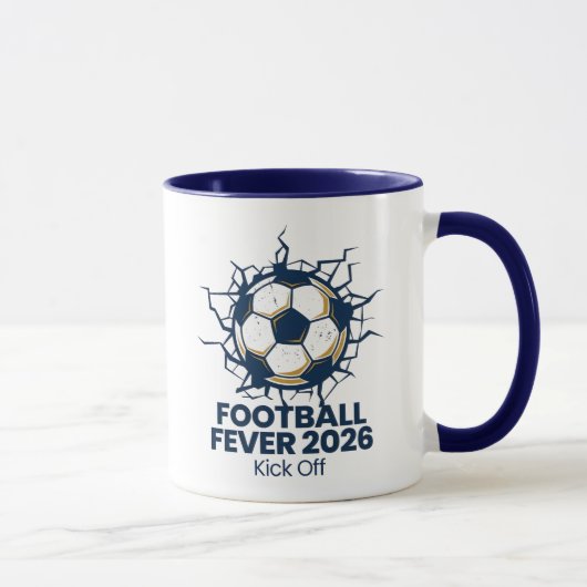 サッカー熱狂 2026 キックオフ サッカー マグカップ (右)