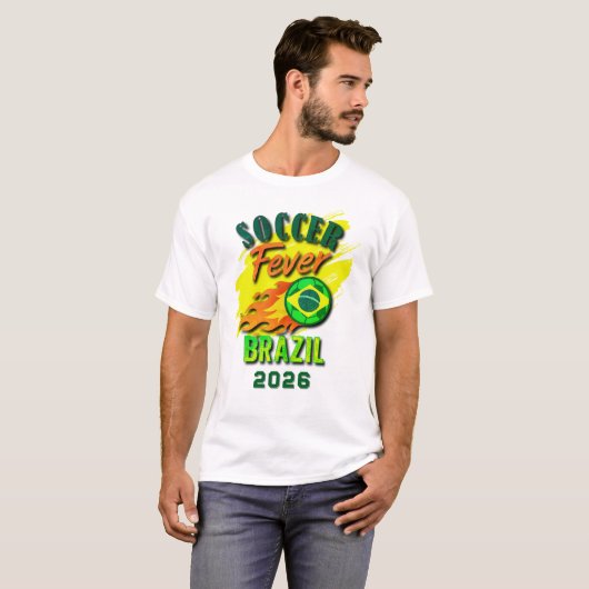 サッカー熱2026ブラジルファンギア限定版 Tシャツ (正面フル)