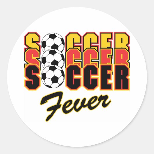 サッカー熱 ラウンドシール (正面)