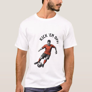 サッカー版をキックオフ Tシャツ